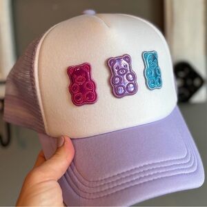 Gummy Bears Trucker Hat with Colorful Gummy Bear Patches